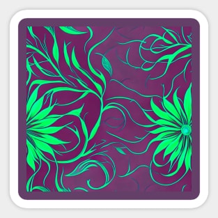 floral abstract pattern Sticker